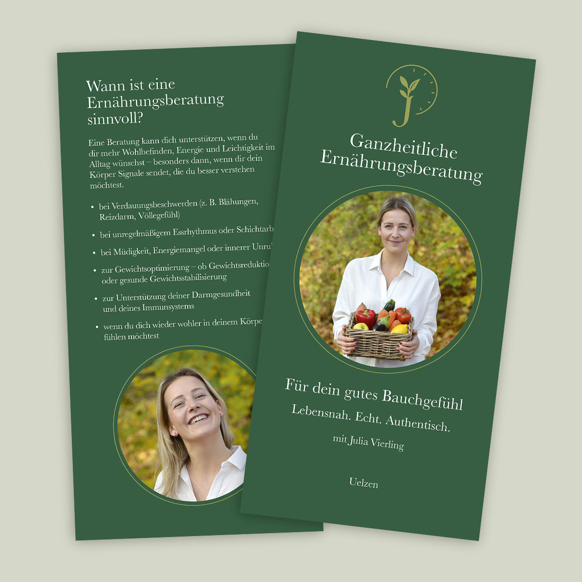 Flyer für die Ernährungsberaterin Julia Vierling