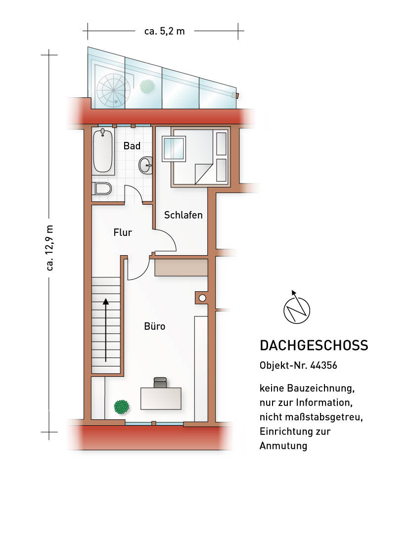 Grundiss Dachgeschoss Schröder Immobilien