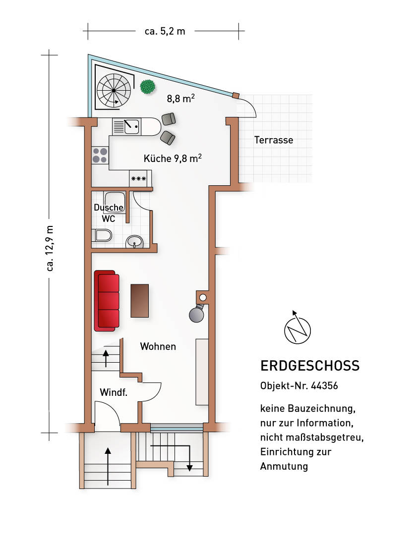 Grundiss Dachgeschoss Schröder Immobilien