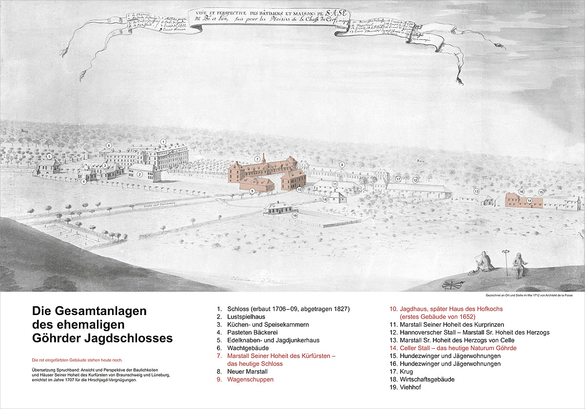 Schautafel des Göhrder Jagdschlosses